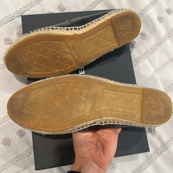 Chanel patent leather black espadrilles 39 - Picture 3 of 6